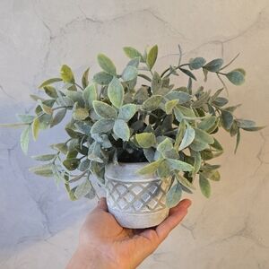 Artificial Greenery in Gray Pot, NWOT